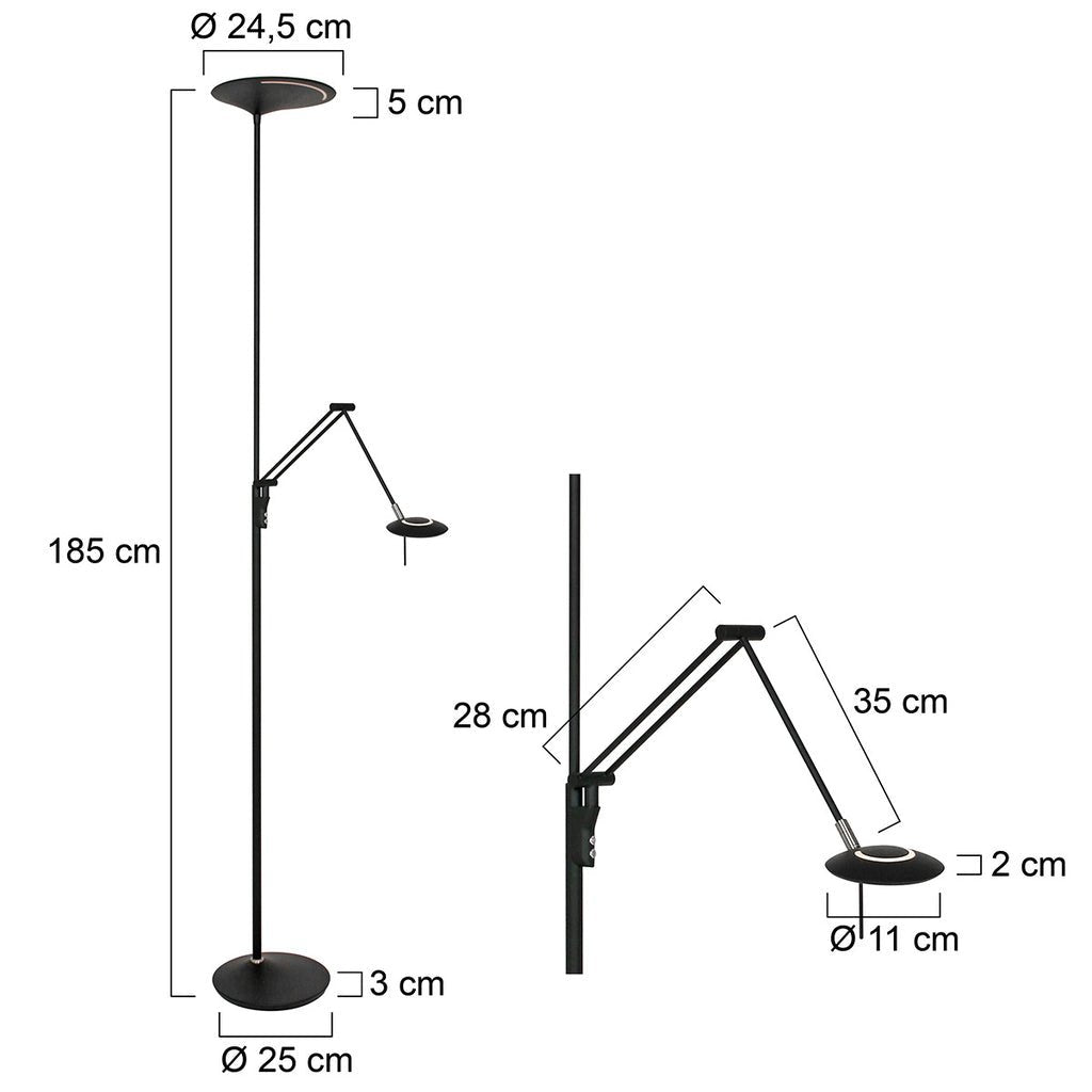 Lampe de Sol Noir | Zodiac - Designix Luminaire