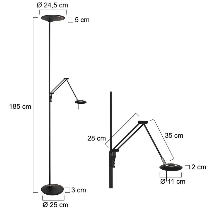 Lampe de Sol Noir | Zodiac - Designix Luminaire