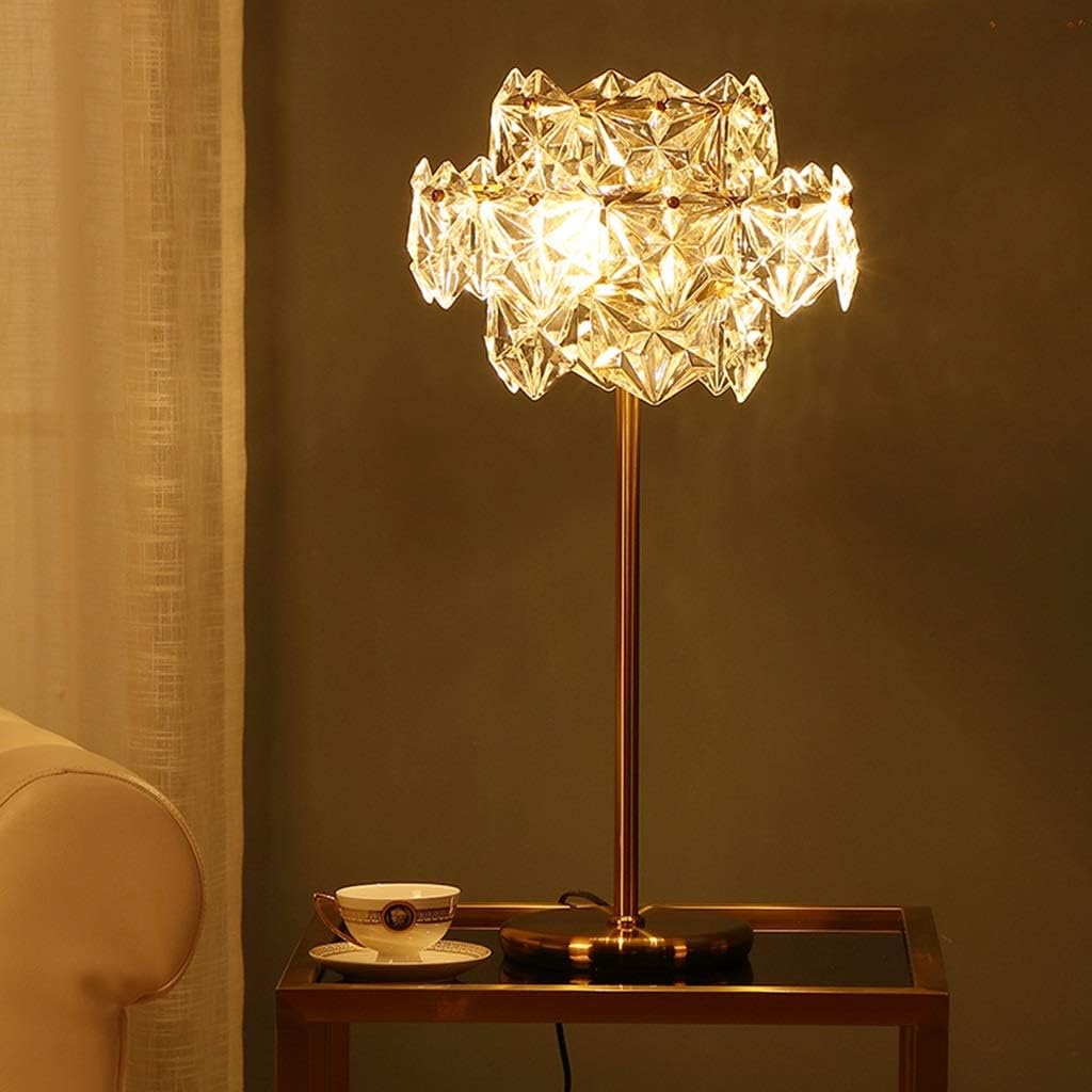 Lampe de Table Cristal Luxe Flocon de neige | Hyla - Designix Lampadaire Doré