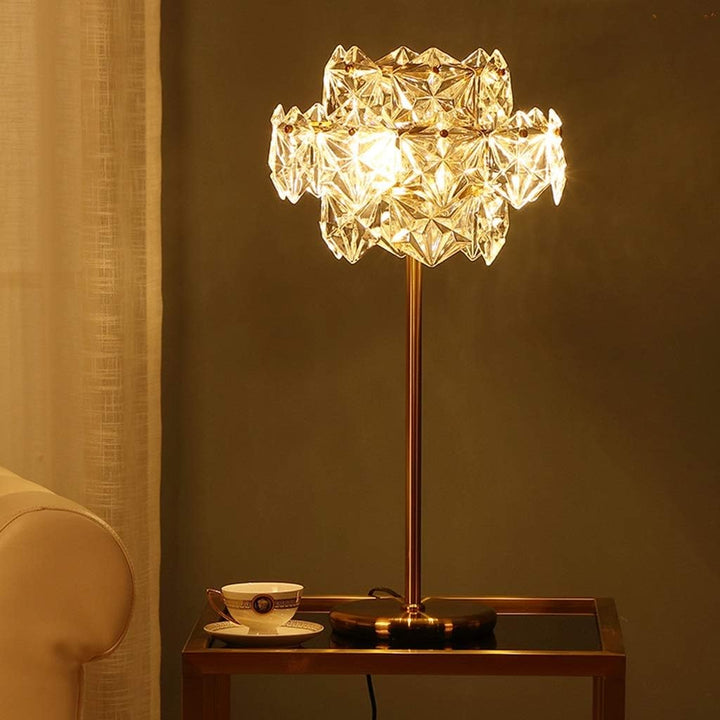 Lampe de Table Cristal Luxe Flocon de neige | Hyla - Designix Lampadaire Doré