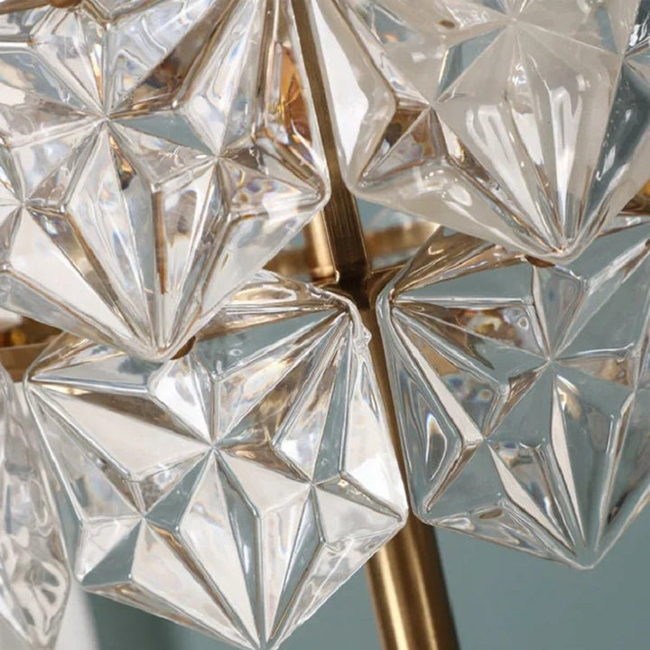 Lampe de Table Cristal Luxe Flocon de neige | Hyla - Designix Lampadaire Doré