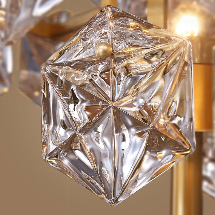 Lampe de Table Cristal Luxe Flocon de neige | Hyla - Designix Lampadaire Doré