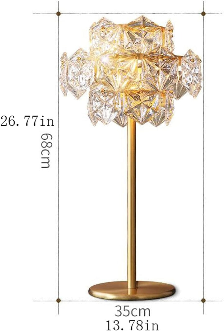 Lampe de Table Cristal Luxe Flocon de neige | Hyla - Designix Lampadaire Doré
