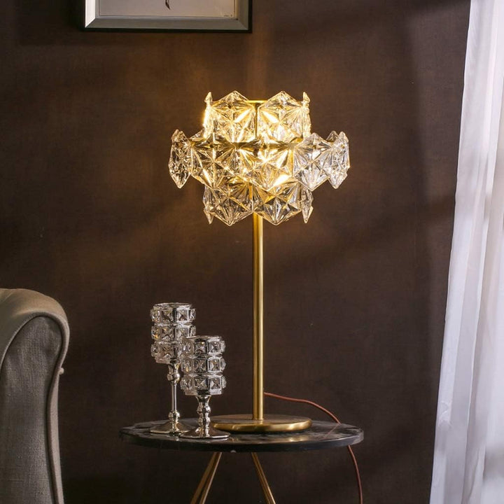 Lampe de Table Cristal Luxe Flocon de neige | Hyla - Designix Lampadaire Doré