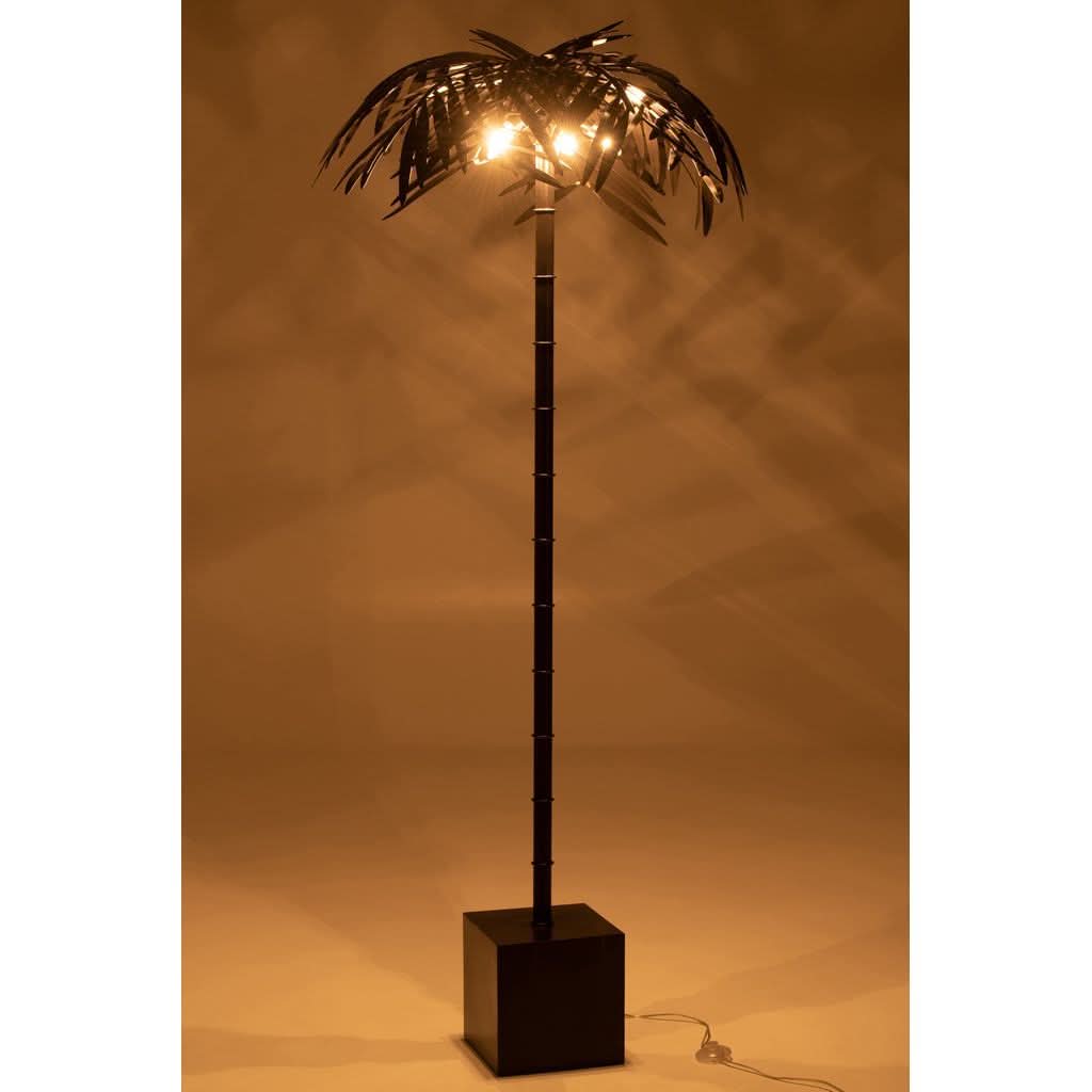 Lampe Debout Métal Noir Feuille - Designix