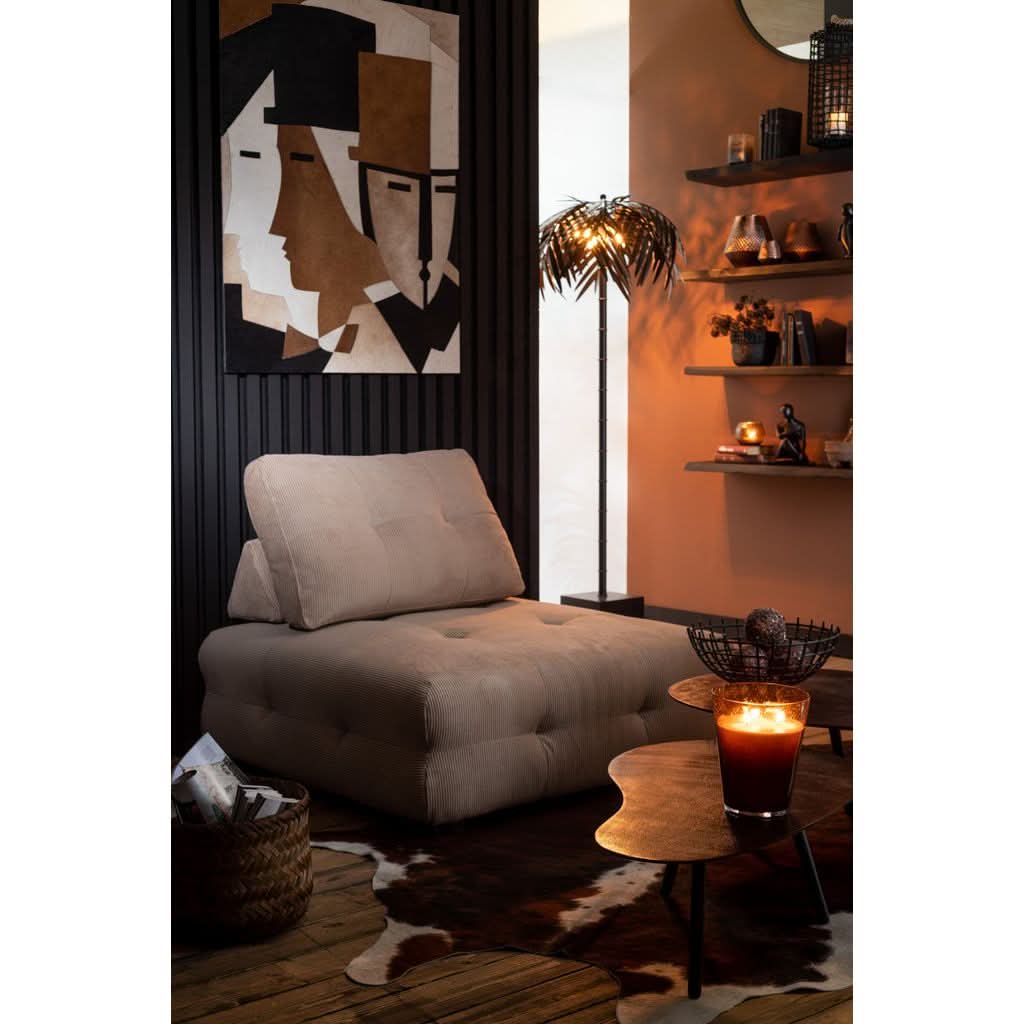 Lampe Debout Métal Noir Feuille - Designix