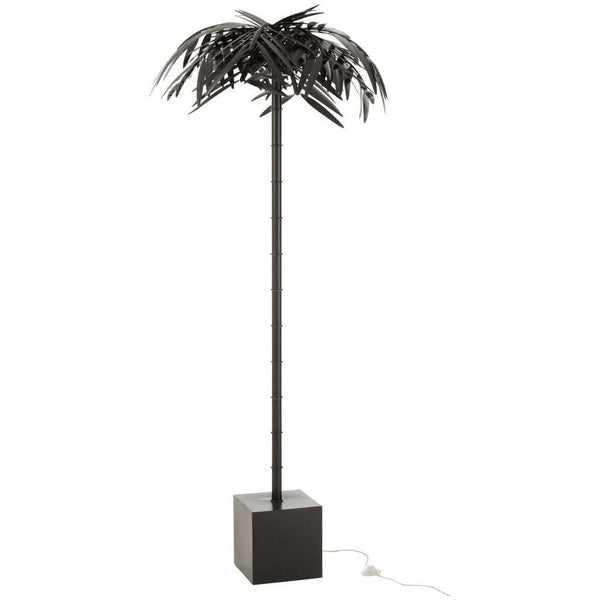 Lampe Debout Métal Noir Feuille