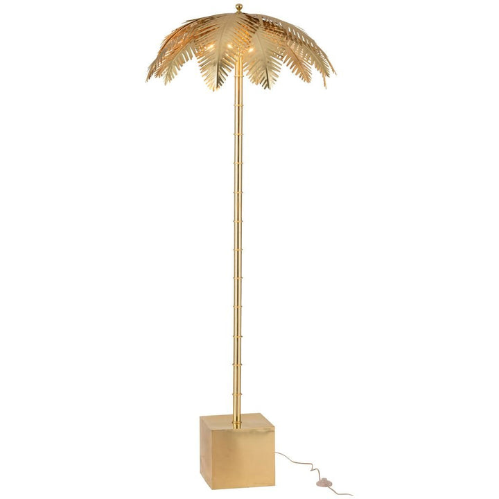 Lampe Dorée Feuilles Coco - Designix