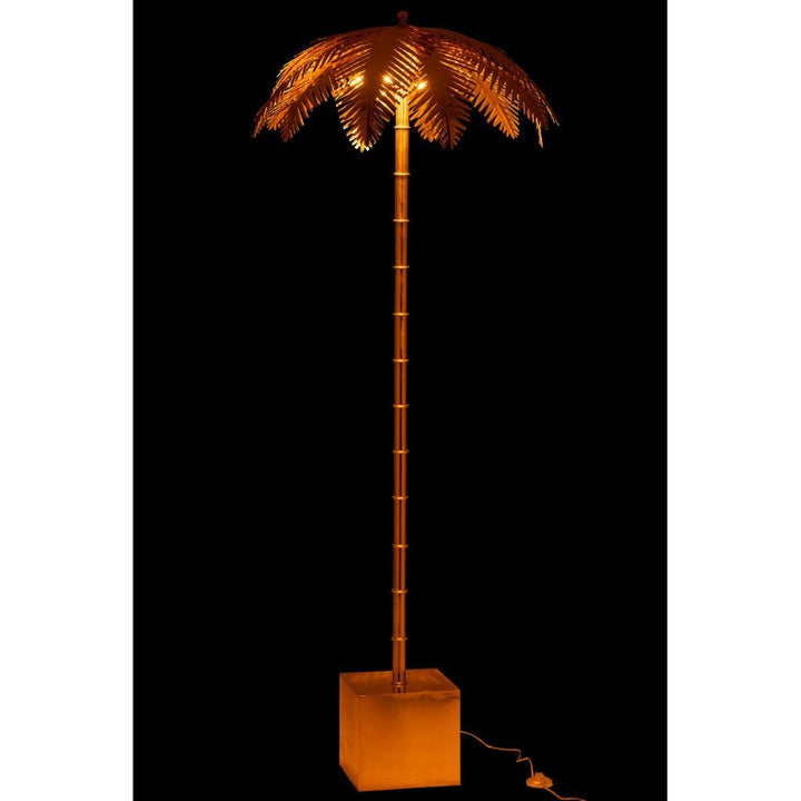 Lampe Dorée Feuilles Coco - Designix