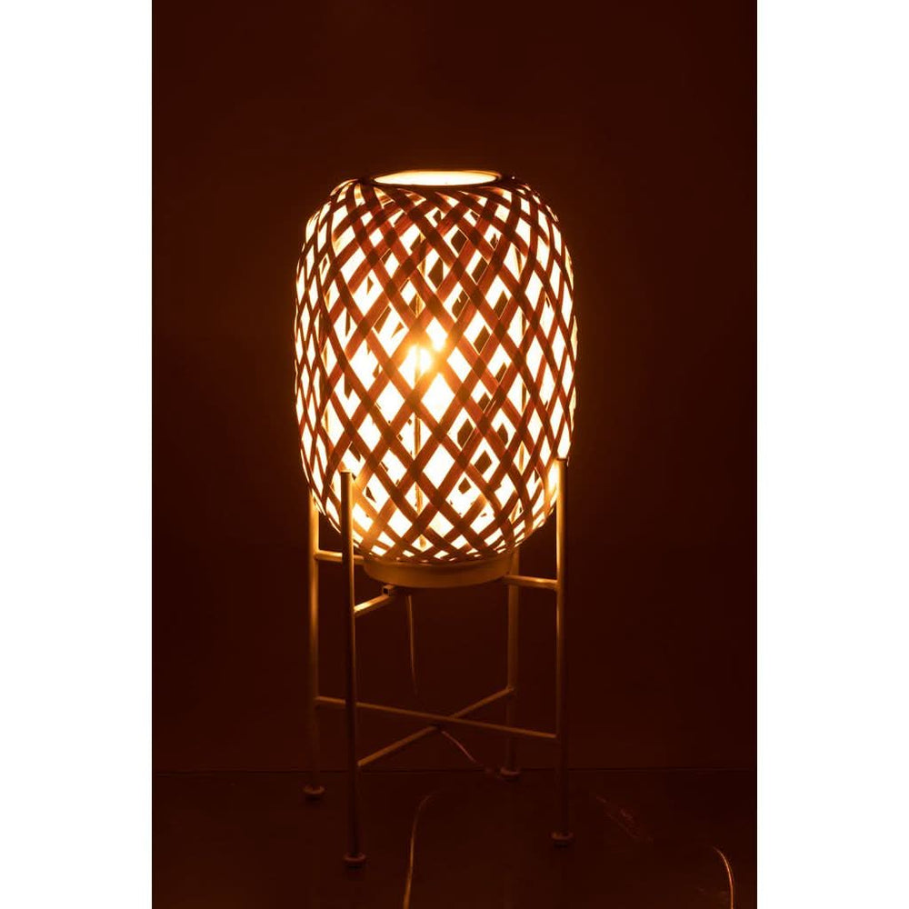 Lampe Éclairante Bambou Blanc - Designix