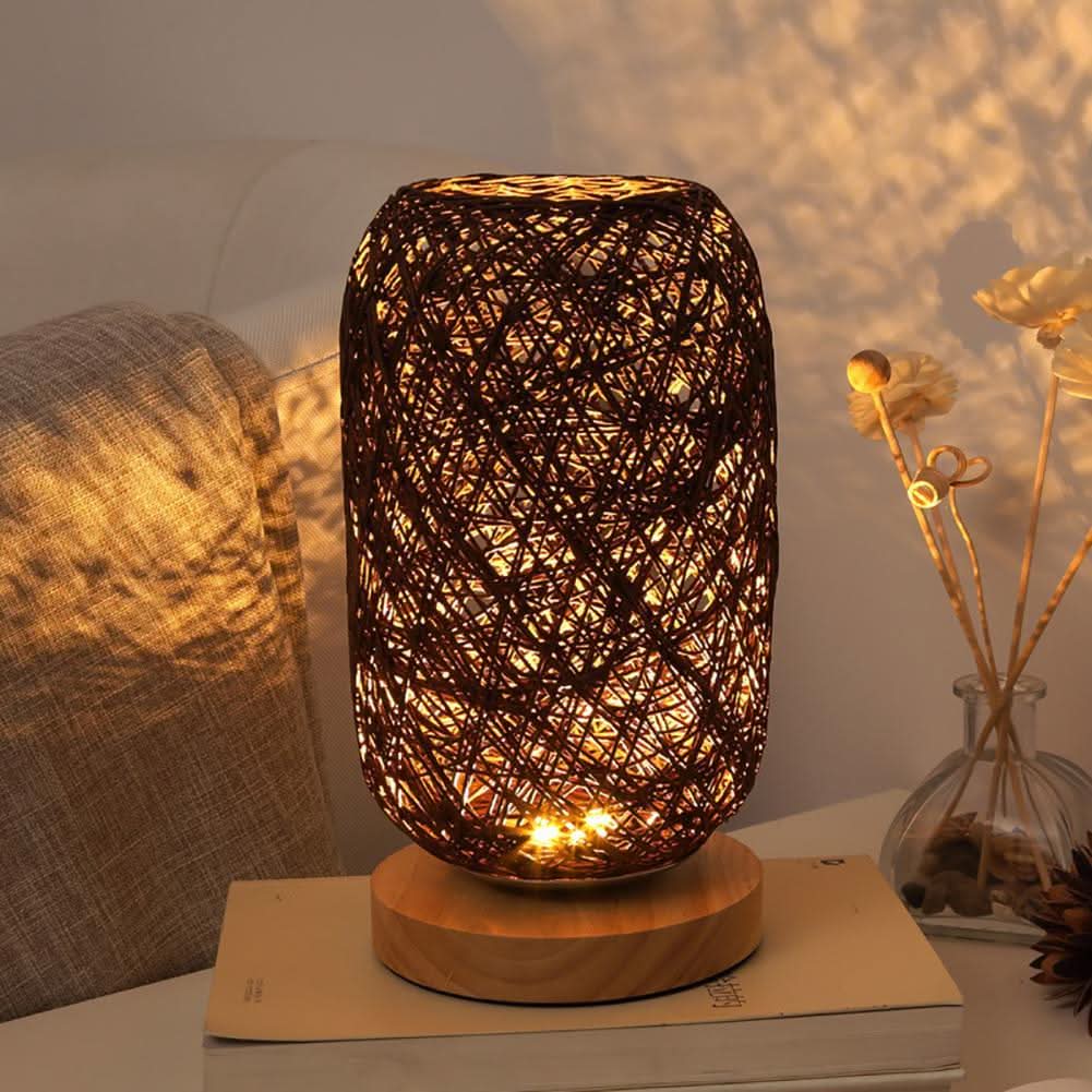 Lampe en Rotin Bureau | Halo Tressé