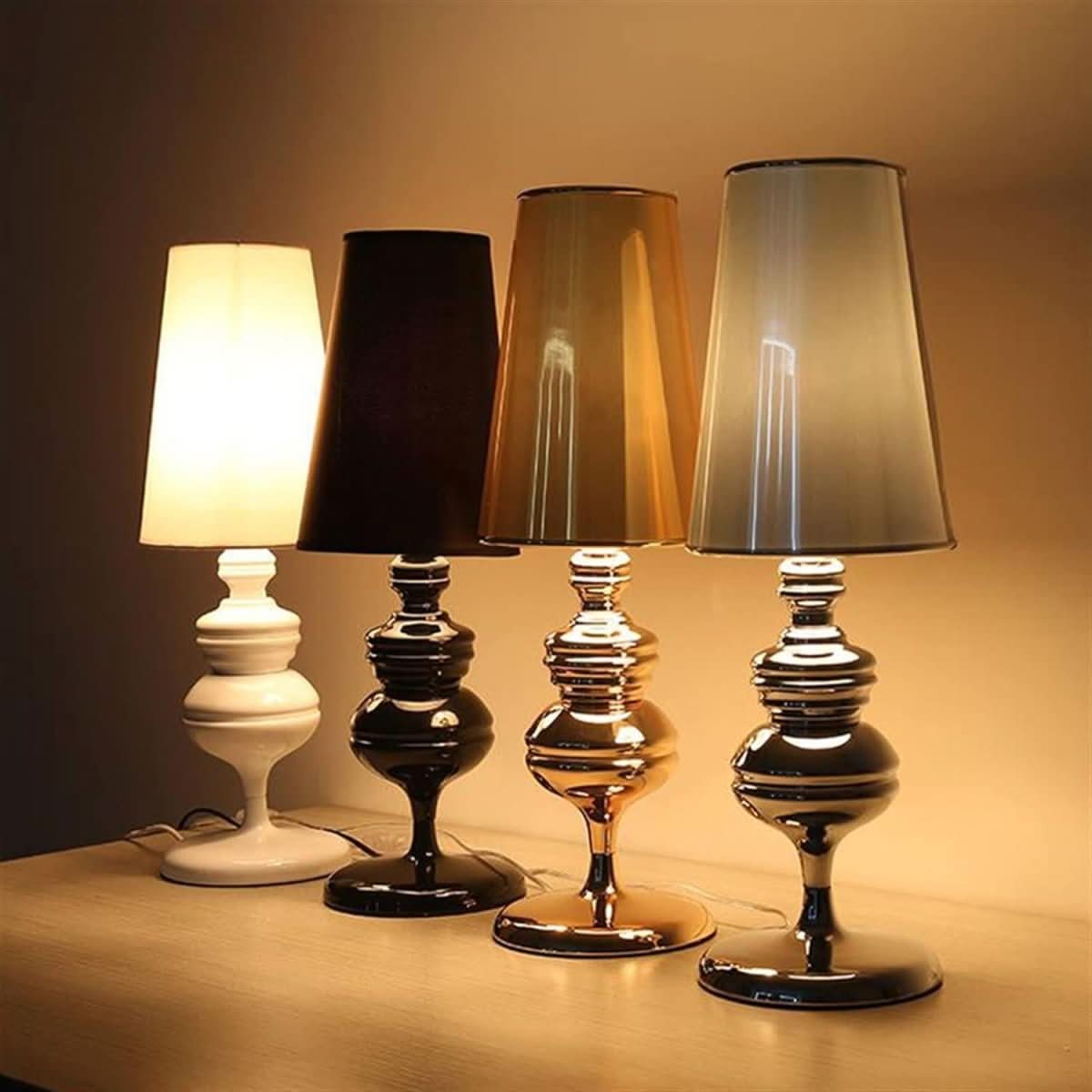 Lampe Espagnole Design | Éclat Doré - Designix Lampe de chevet Blanc Petite
