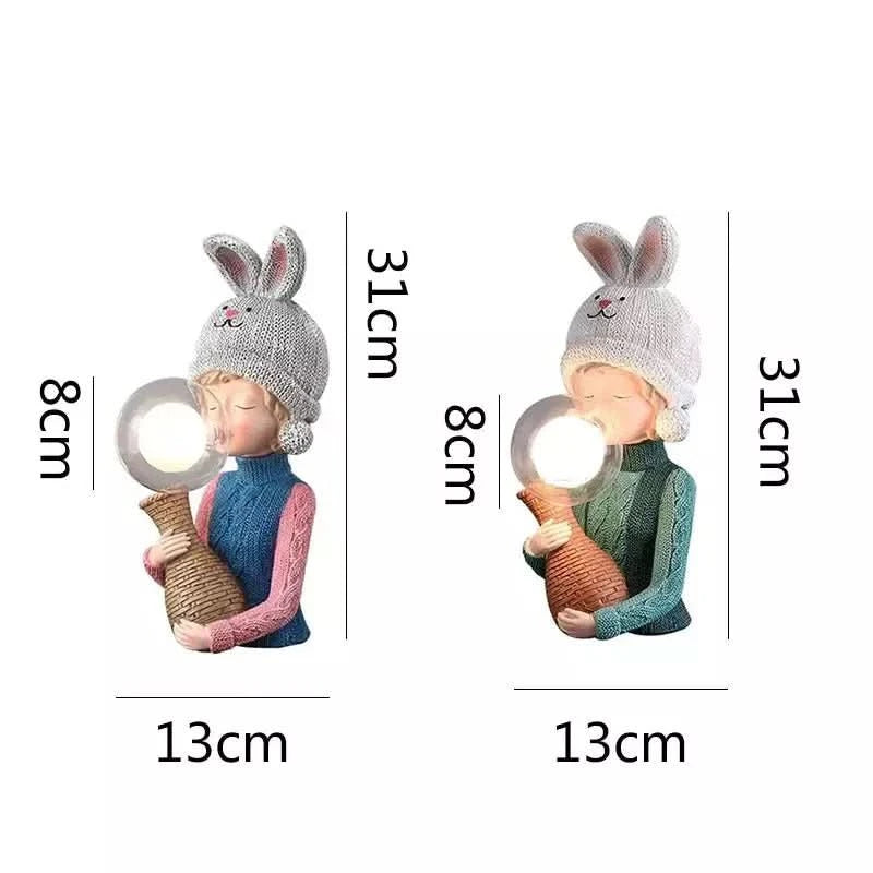Lampe Femme Art Déco | Douceur Lumineuse - Designix Lampe de chevet Chapeau Blanc Blanc Chaud