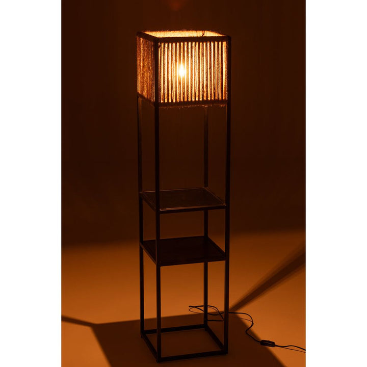 Lampe Fer Jute Noir - Designix