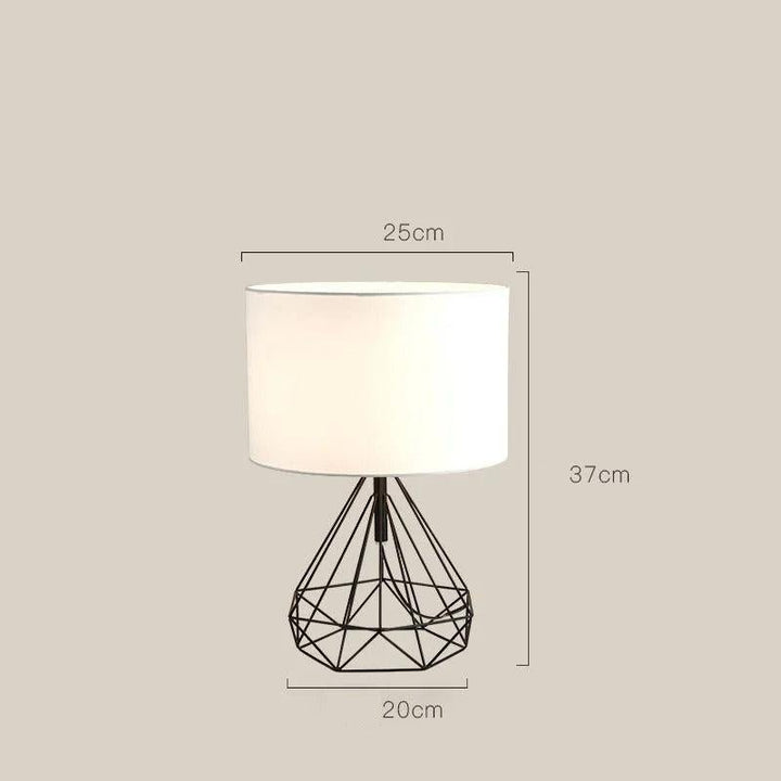 Lampe Géométrique Rétro | Silhouette Graphique - Designix Lampe de chevet Blanc et Noir
