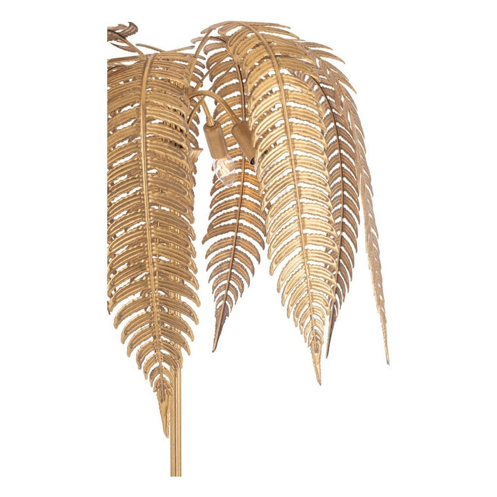 Lampe Métal Feuilles Dorées - Designix
