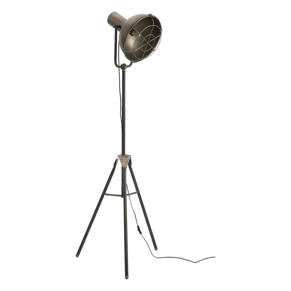 Lampe Métal Gris Sur Pied