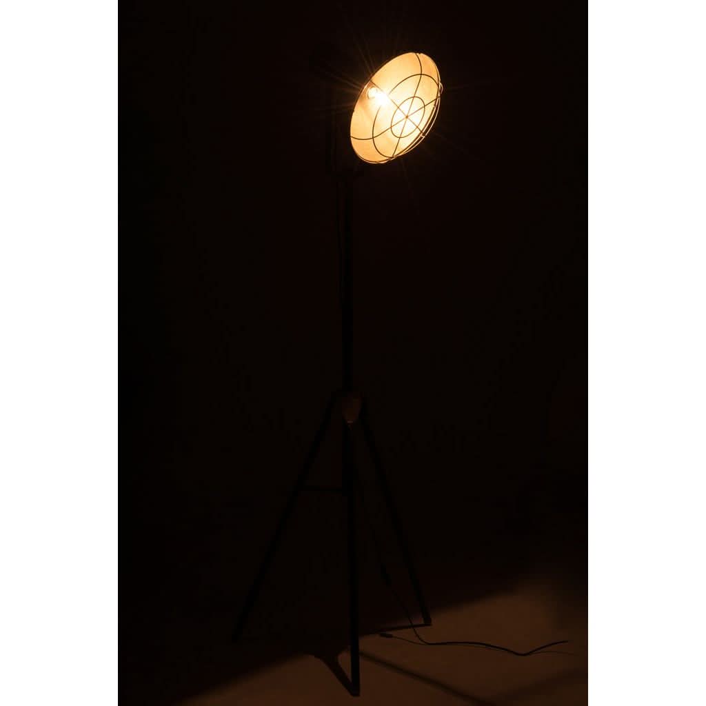 Lampe Métal Gris Sur Pied