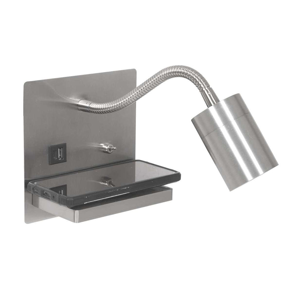 Lampe Murale Acier Avec USB | Aero - Designix Lampe de chevet