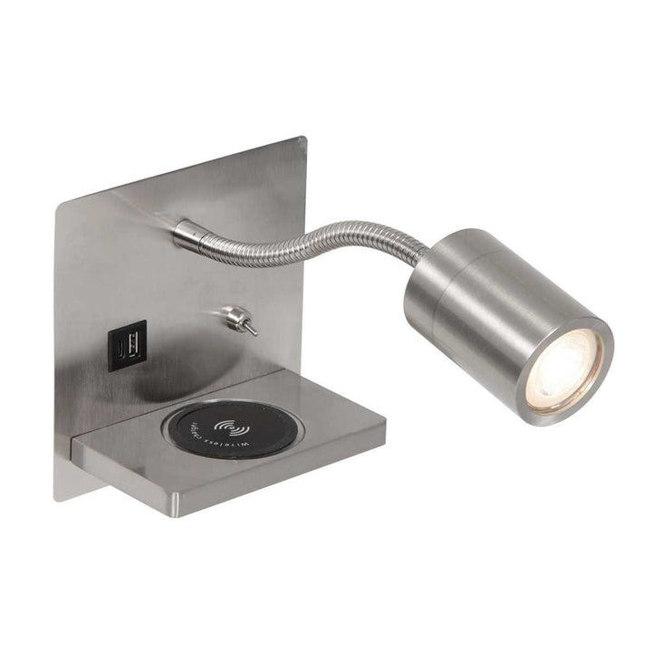 Lampe Murale Acier Avec USB | Aero - Designix Lampe de chevet
