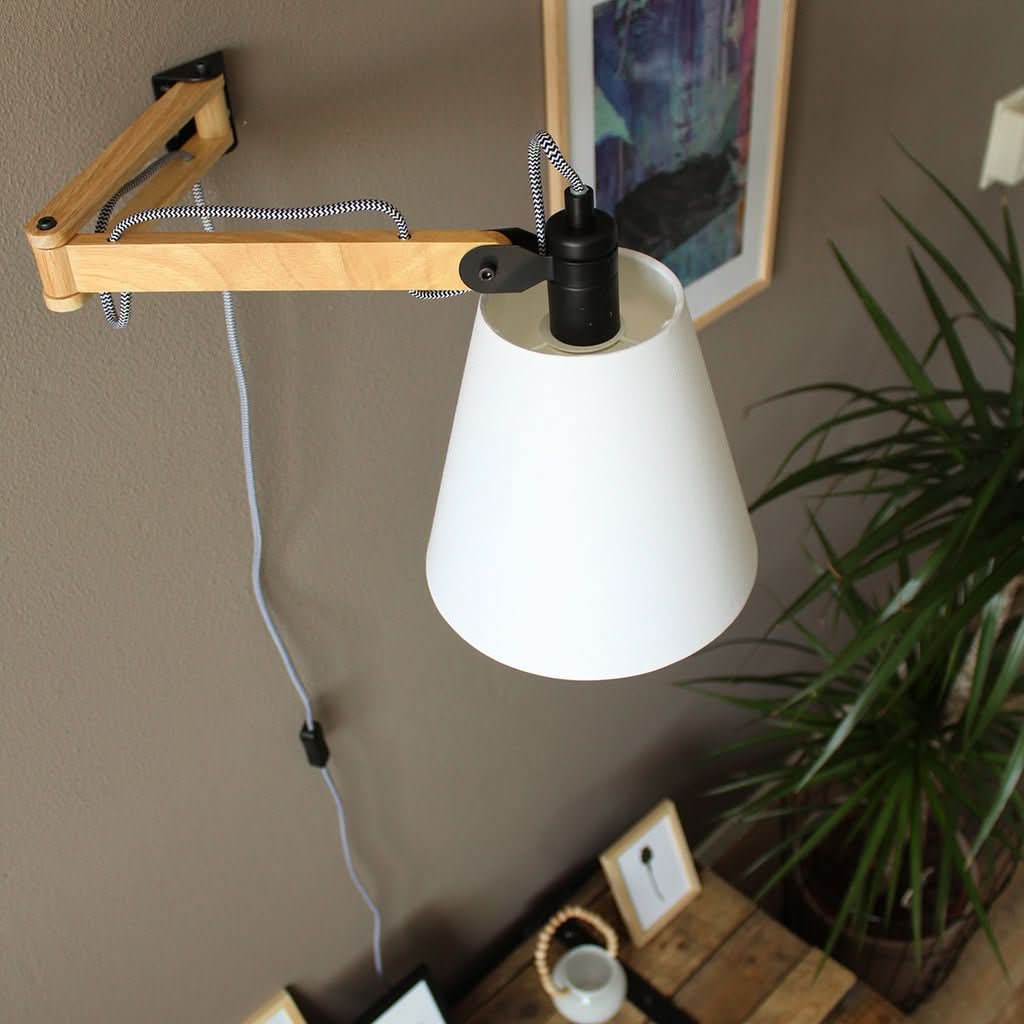 Lampe Murale Bois Champêtre | Eira - Designix Applique Murale