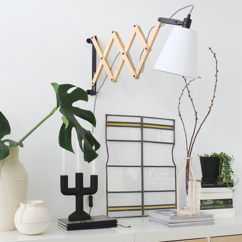 Lampe Murale Extensible Bois | Xira - Designix Lampe de chevet