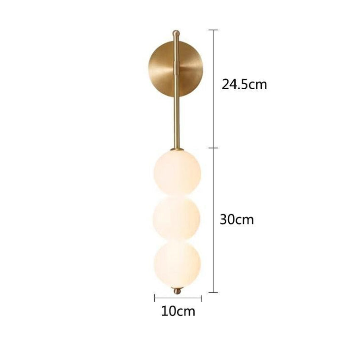Lampe Murale LED Intérieur | Yina - Designix Applique Murale Or 3 têtes Blanc chaud (2700 - 3500K)