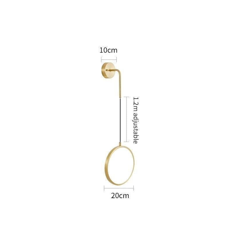 Lampe Murale LED Ronde | Ivy - Designix Applique Murale 20cm | Doré Blanc Chaud