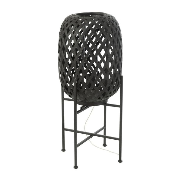 Lampe Pied Bambou Noir