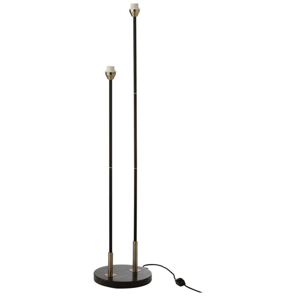Lampe Sol Acier Marbre Noir