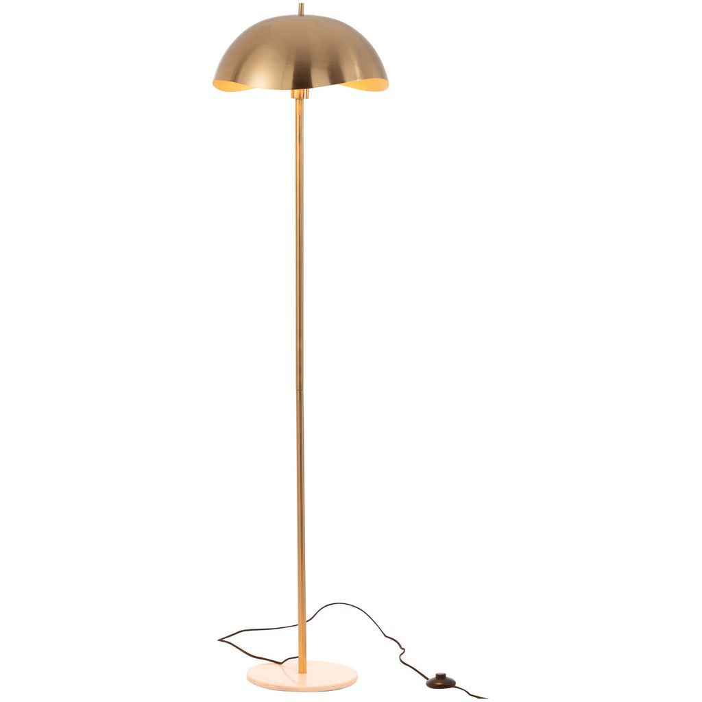 Lampe Sol Métal Marbre Doré - Designix
