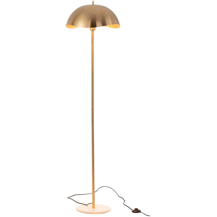 Lampe Sol Métal Marbre Doré - Designix