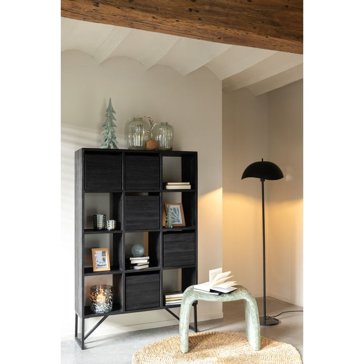 Lampe Sol Métal Marbre Noir - Designix