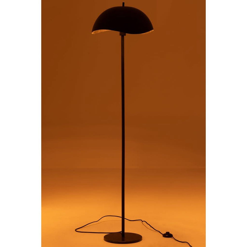 Lampe Sol Métal Marbre Noir - Designix