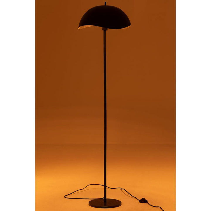 Lampe Sol Métal Marbre Noir - Designix