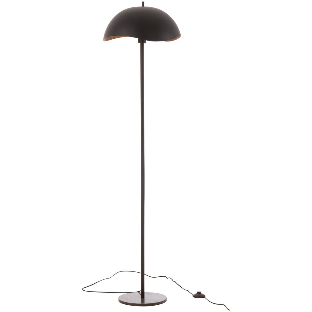 Lampe Sol Métal Marbre Noir - Designix