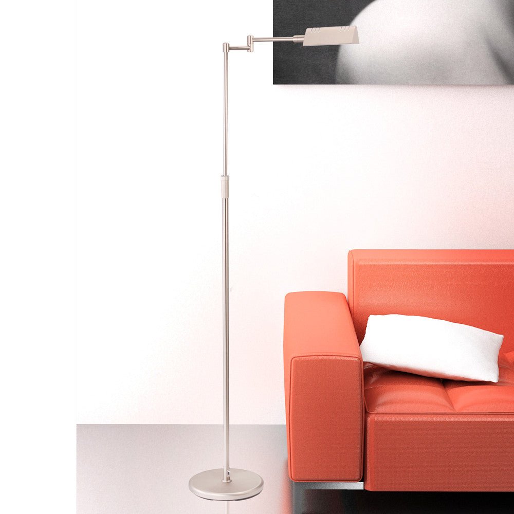 Lampe Sol Réglable Acier Brossé | Tyla - Designix Luminaire
