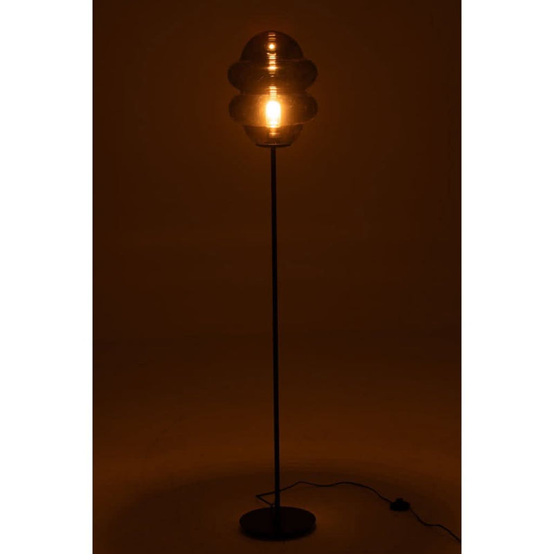 Lampe Sol Verre Gris