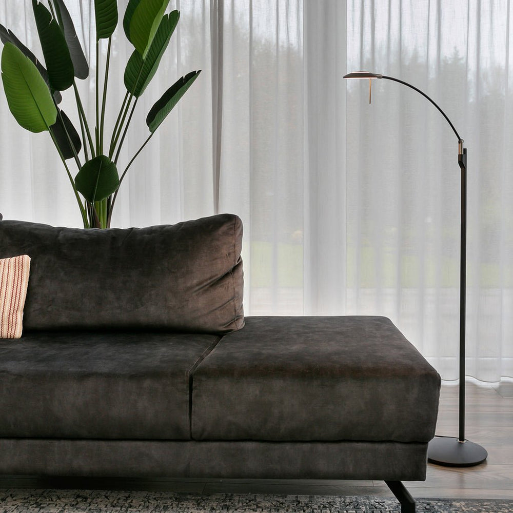 Lampe Sol Zenith Noire Réglable | Jyle - Designix Lampadaire
