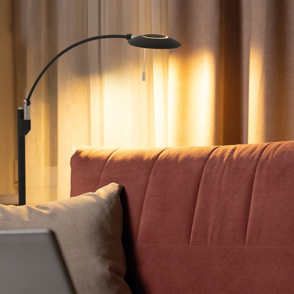 Lampe Sol Zenith Noire Réglable | Jyle - Designix Lampadaire