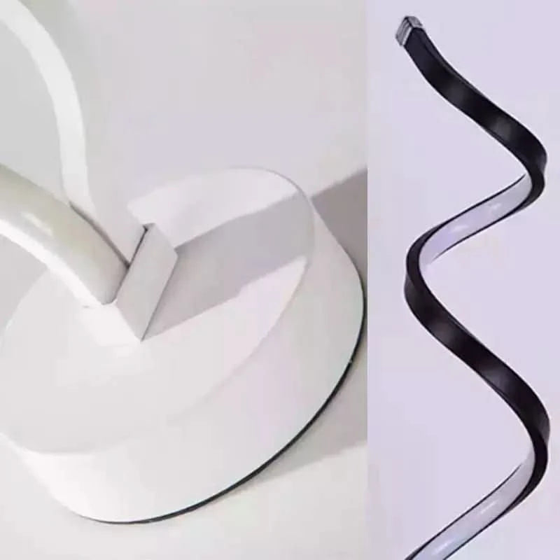Lampe Spirale LED | Helix Lumineuse - Designix Lampe de chevet Double Spirale Noir Blanc Chaud