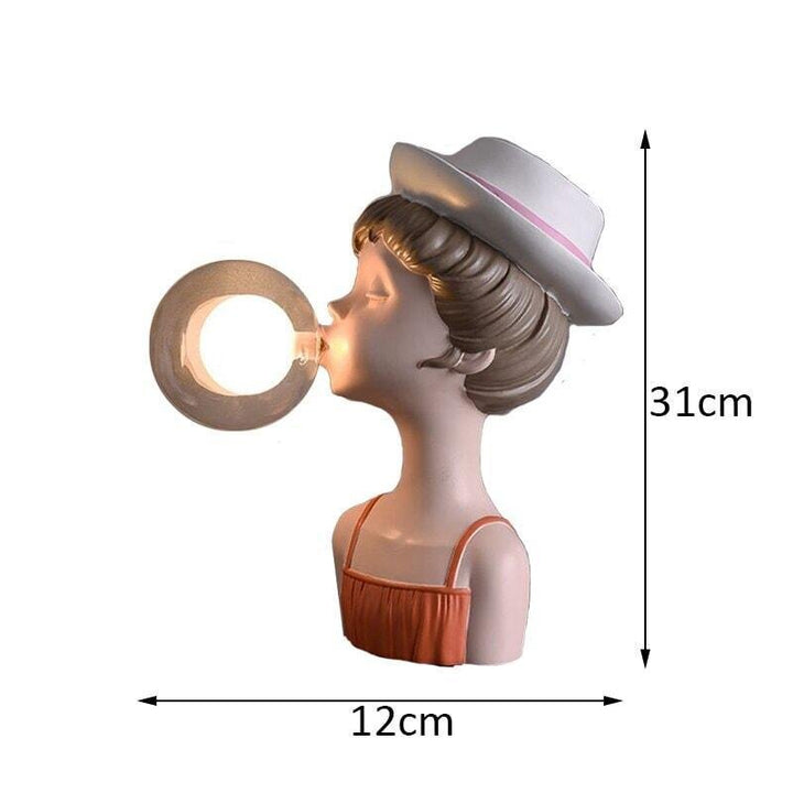Lampe Statue Femme | Ambiance Sophistiquée - Designix Lampe de chevet Rouge Blanc Chaud