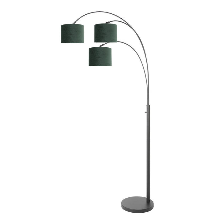 Lampe sur Pied 3 Têtes Velours | Giro - Designix Lampadaire