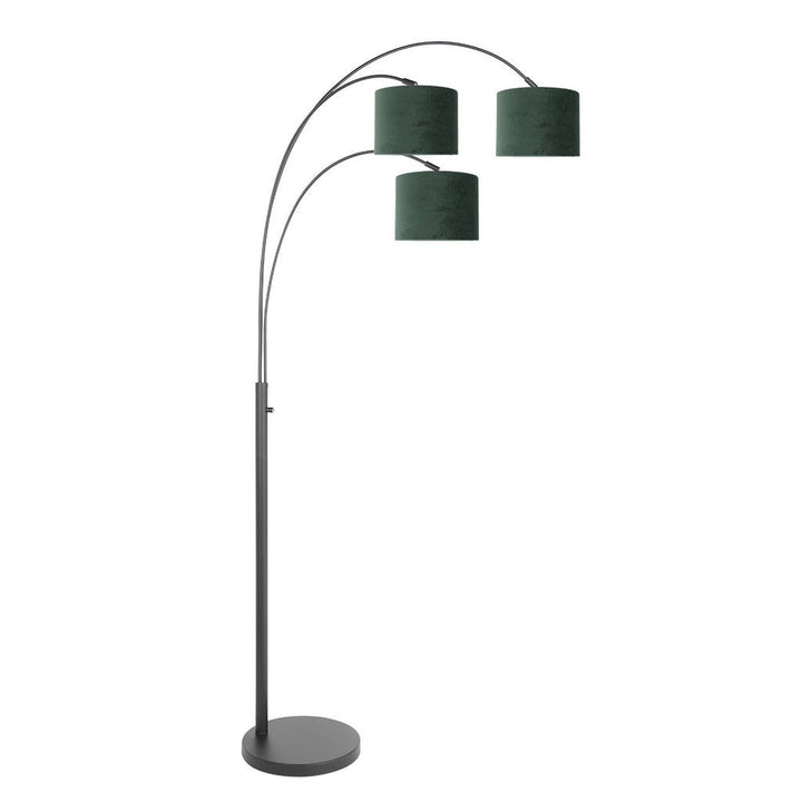 Lampe sur Pied 3 Têtes Velours | Giro - Designix Lampadaire