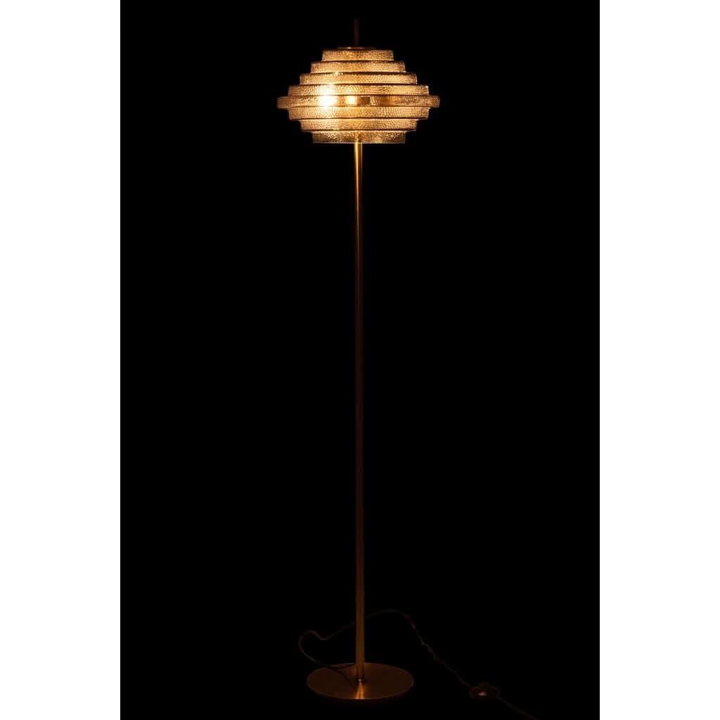 Lampe Sur Pied Dorée Fumée