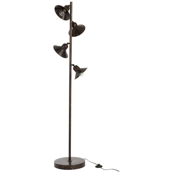 Lampe sur Pied Fer Marron Foncé