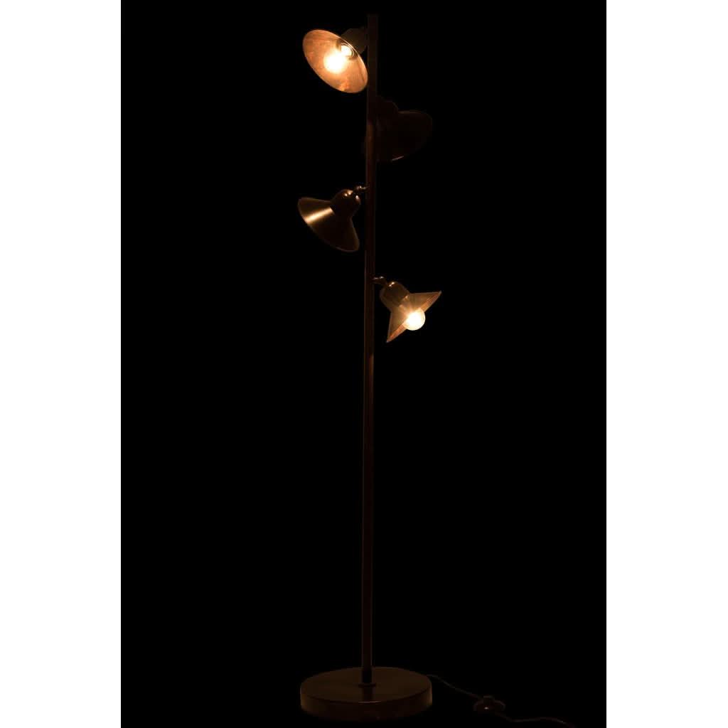 Lampe sur Pied Fer Marron Foncé