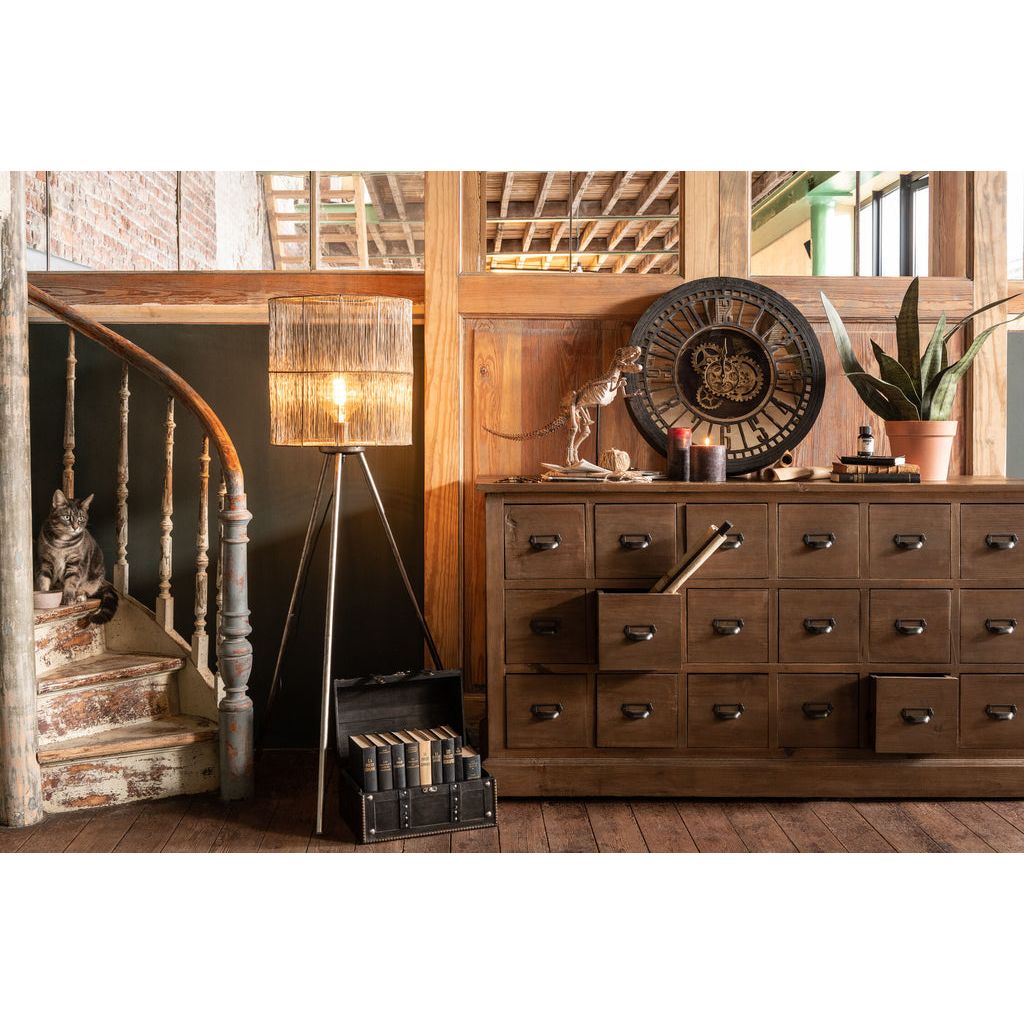 Lampe Sur Pied Métal Antique Grande - Designix