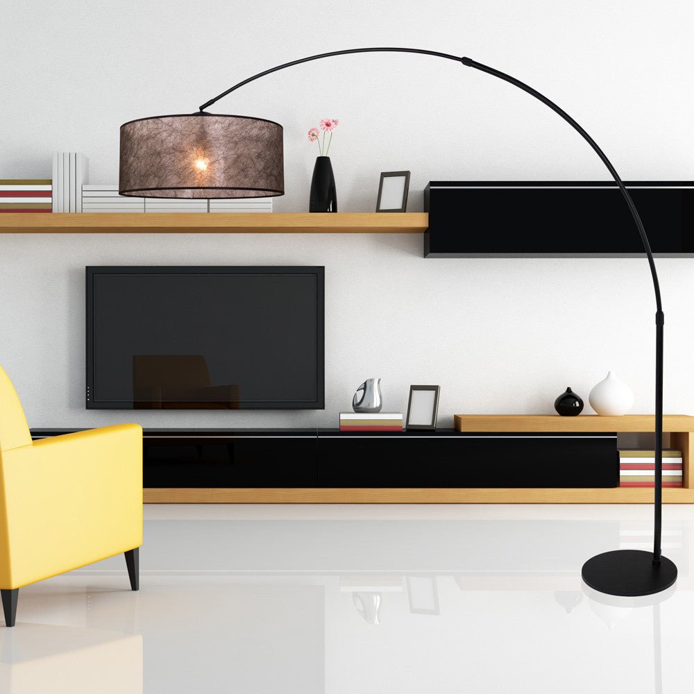 Lampe Sur Pied Noir Sizzoflor | Jyla - Designix Lampadaire