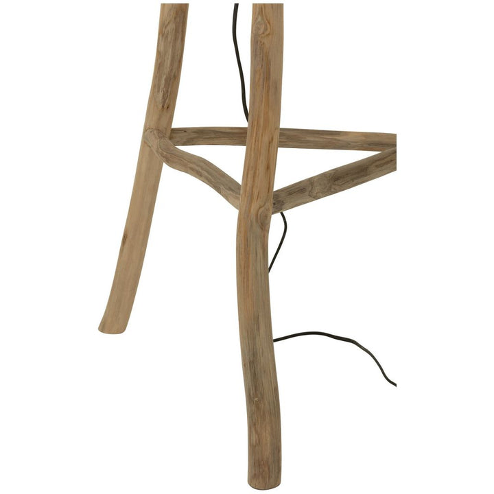 Lampe Sur Pied Rotin Teck Naturel - Designix